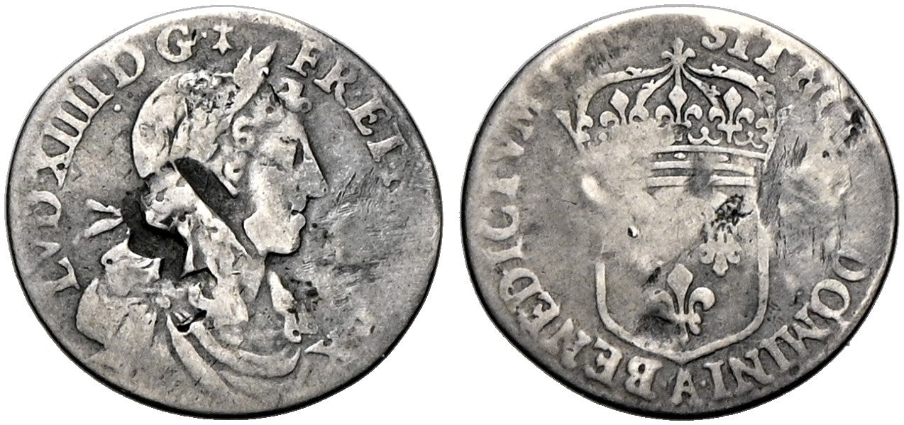Frankreich - 1/12 Ecu 1657/1658 A mit Timmin-Gegenstempel