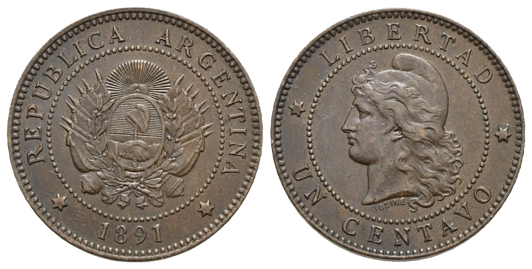 Argentinien - 1 Centavo 1891