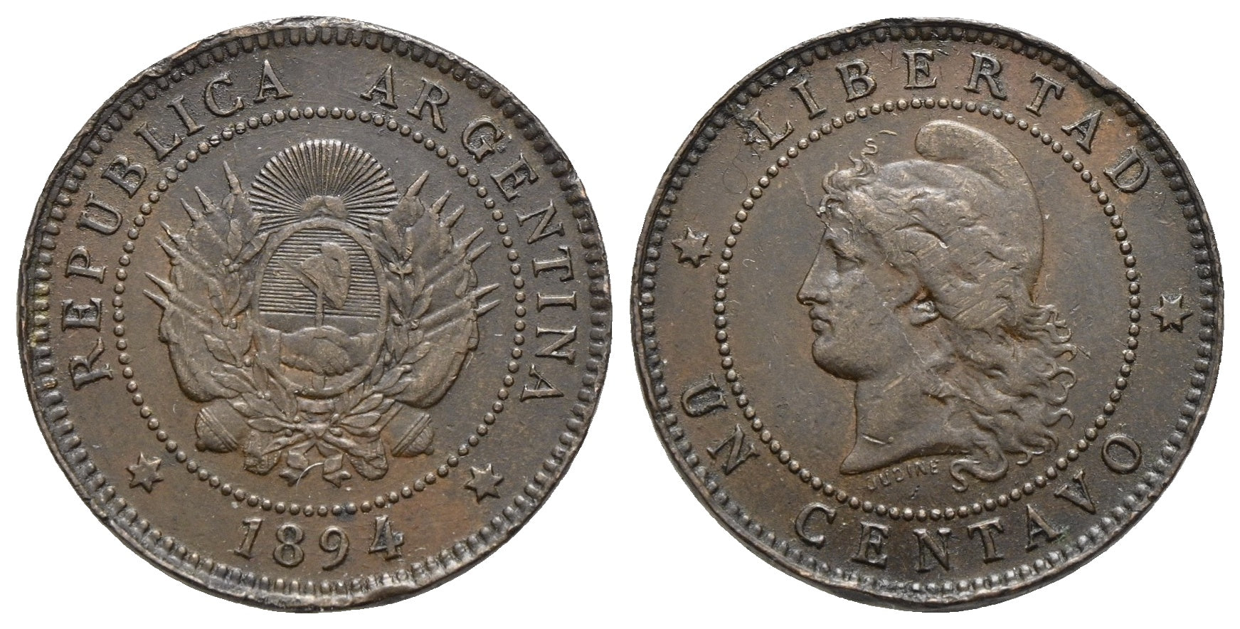 Argentinien - 1 Centavo 1894