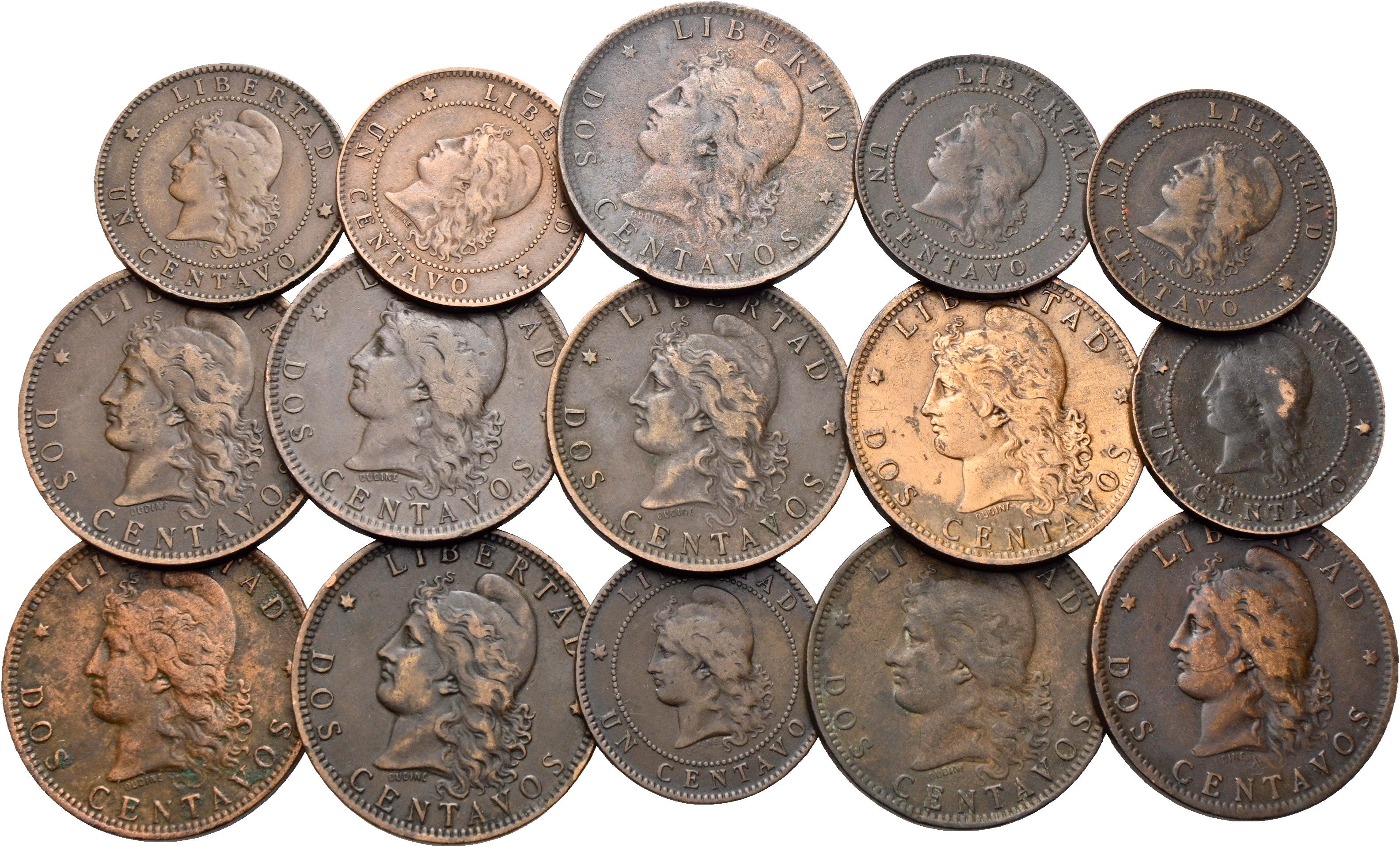Argentinien - Lot mit Centavos 1884-1893