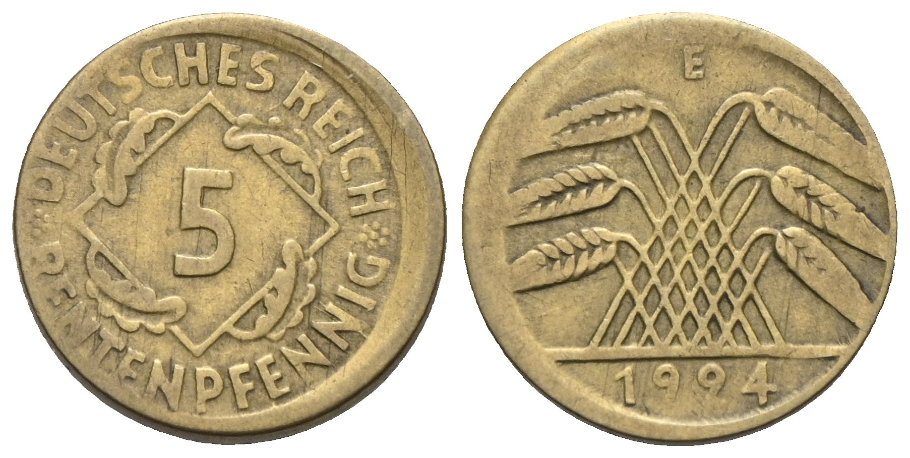 Deutschland - 5 Rentenpfennig 1924 E