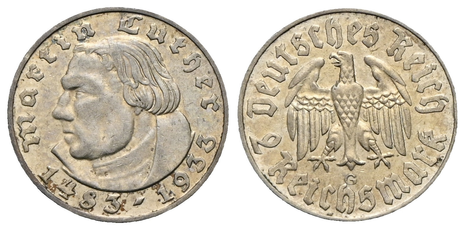 Deutschland - 2 Reichsmark 1933 G