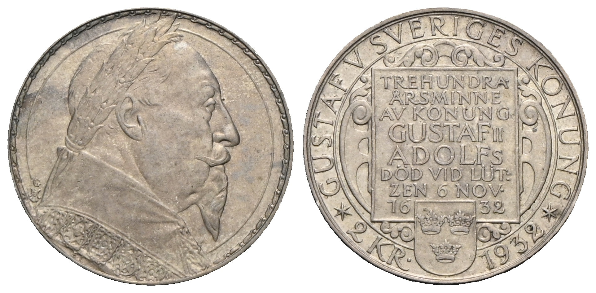Schweden - 2 Kronor 1932 G, Stockholm