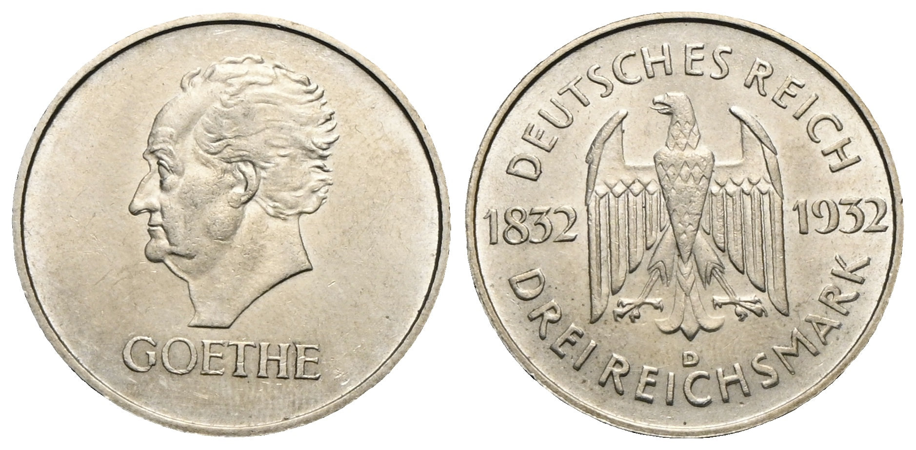 Deutschland - 3 Reichsmark 1932 D