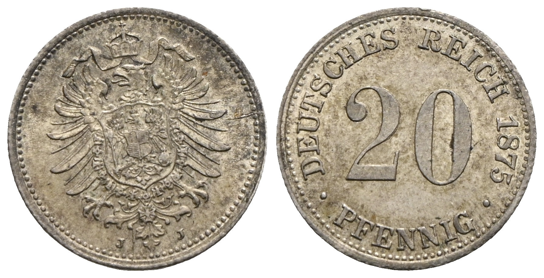 Deutschland - 20 Pfennig 1875 J