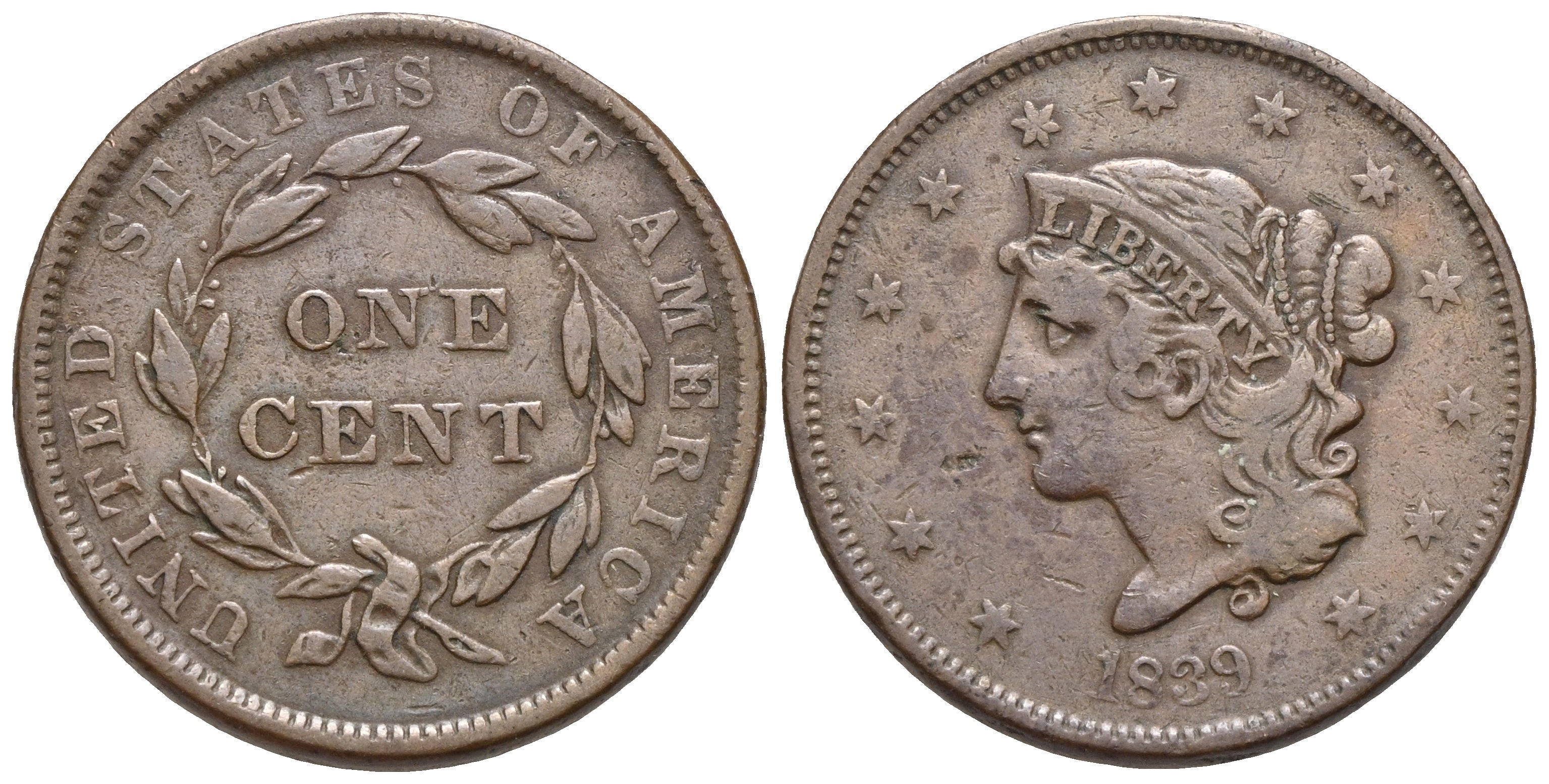 USA - Large Cent 1839