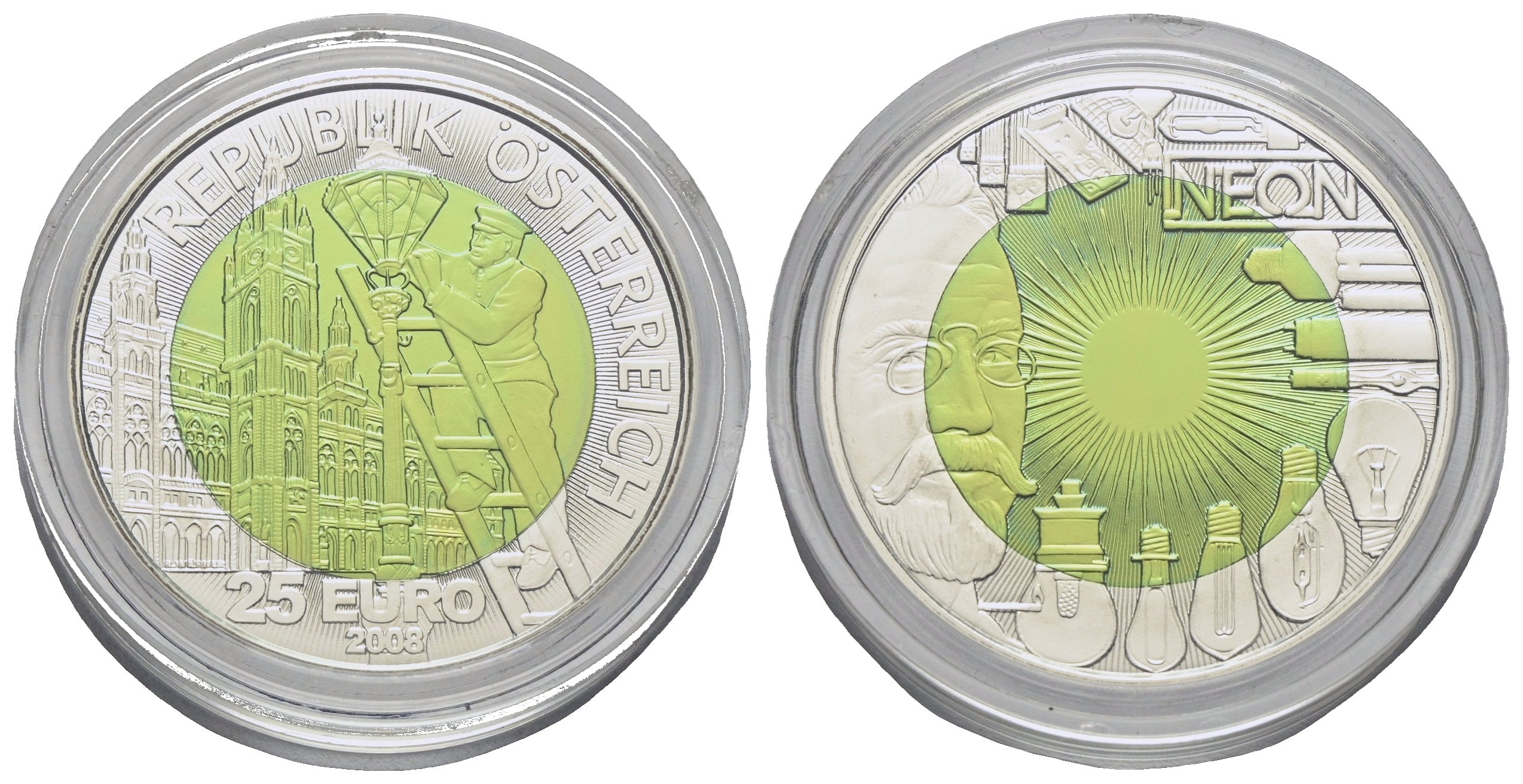 Österreich - Set mit 25 Euro Niob 2008, 2018-2022