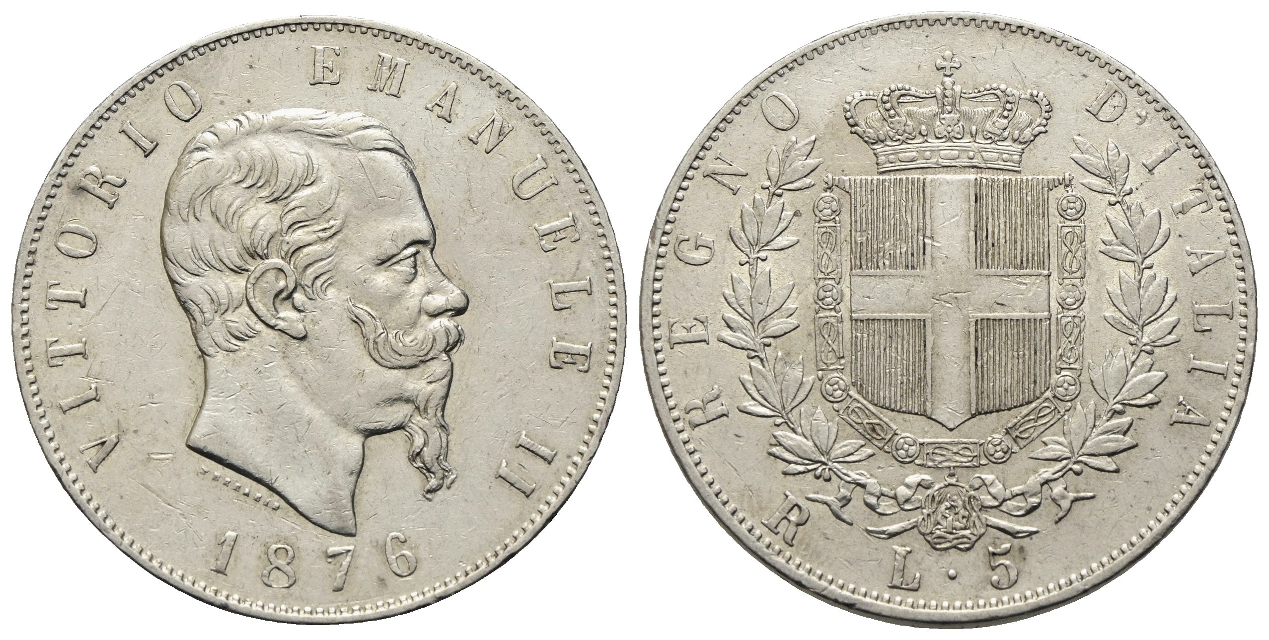 Italien - 5 Lire 1876 R