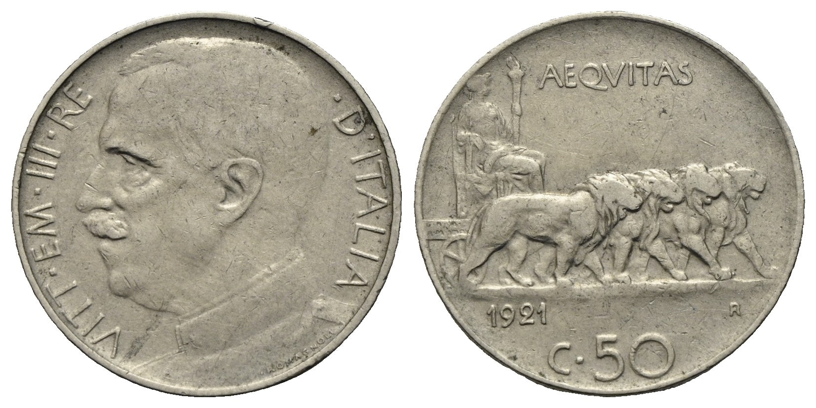 Italien - 50 Centesimi 1921 R