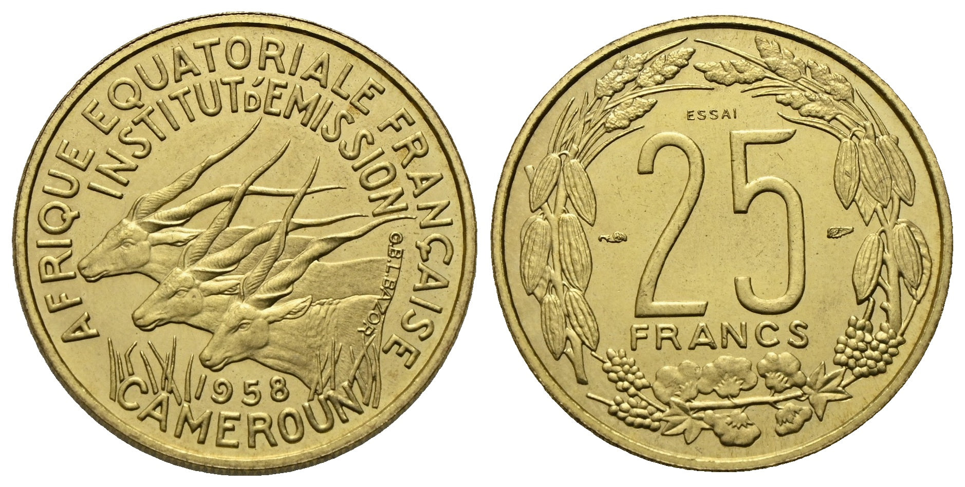 Kamerun - Probe 25 Francs 1958