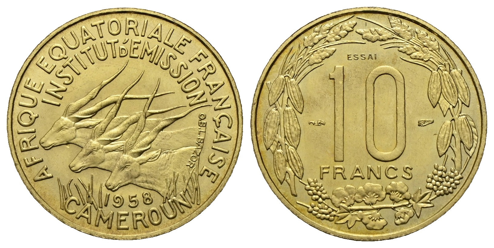 Kamerun - Probe 10 Francs 1958