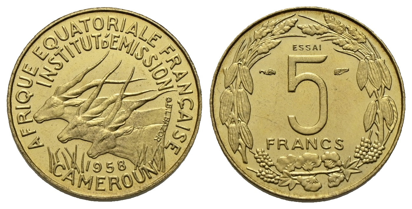 Kamerun - Probe 5 Francs 1958