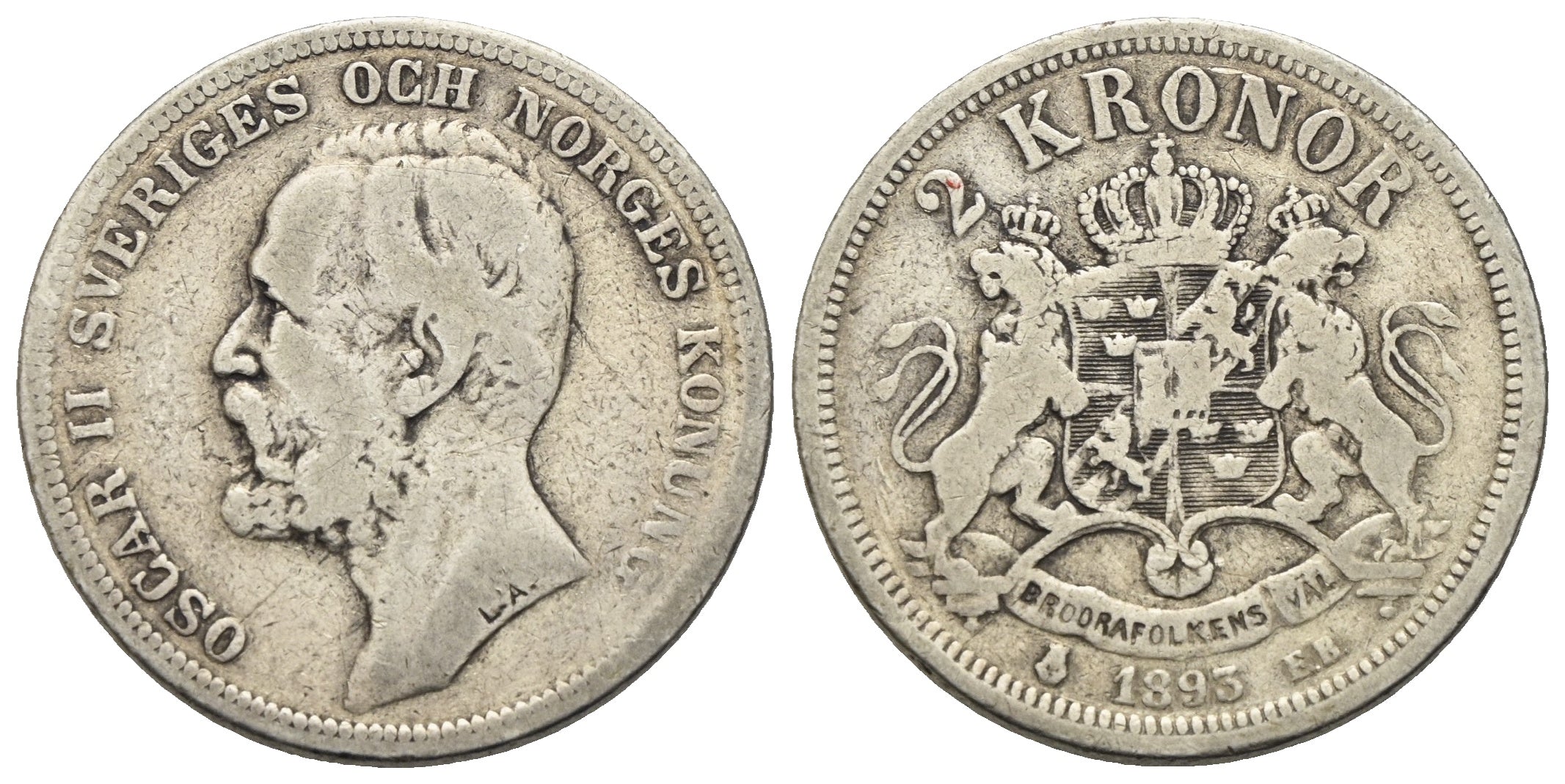 Schweden - 2 Kronor 1893 EB