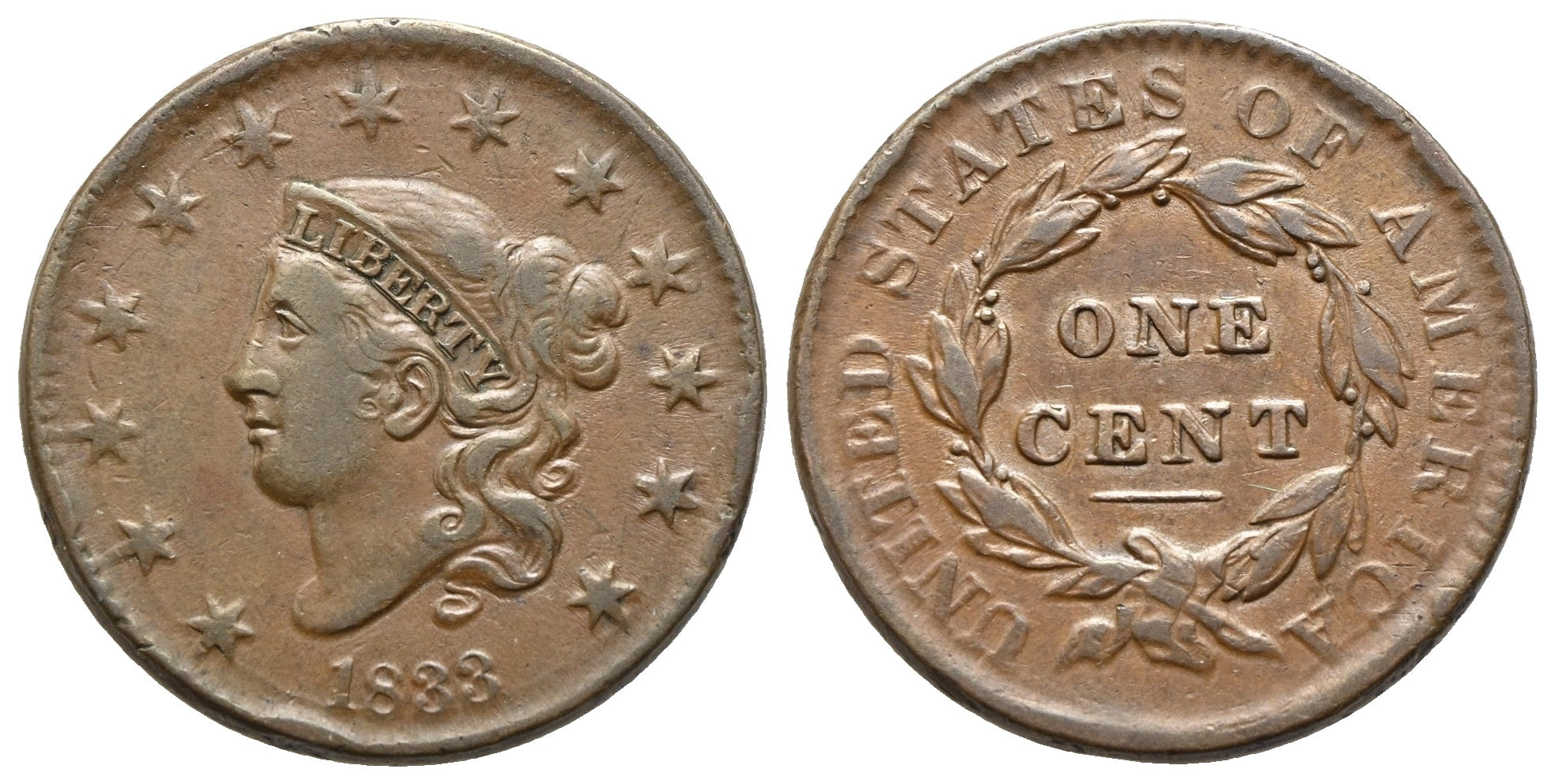 USA- 1 Cent 1833