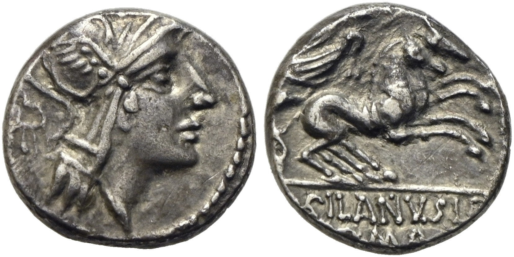 Römische Republik - Denar 91 v. Chr., Rom
