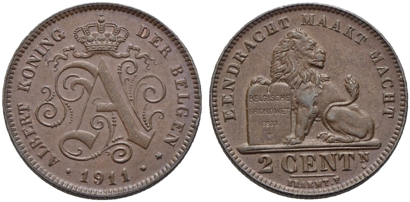 Belgien - 2 Centimes 1911