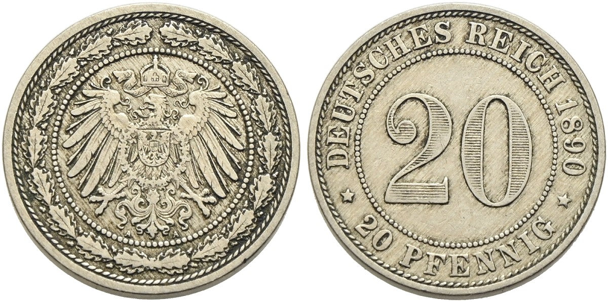 Deutschland - 20 Pfennig 1890 A