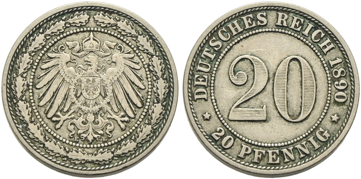 Deutschland - 20 Pfennig 1890 E