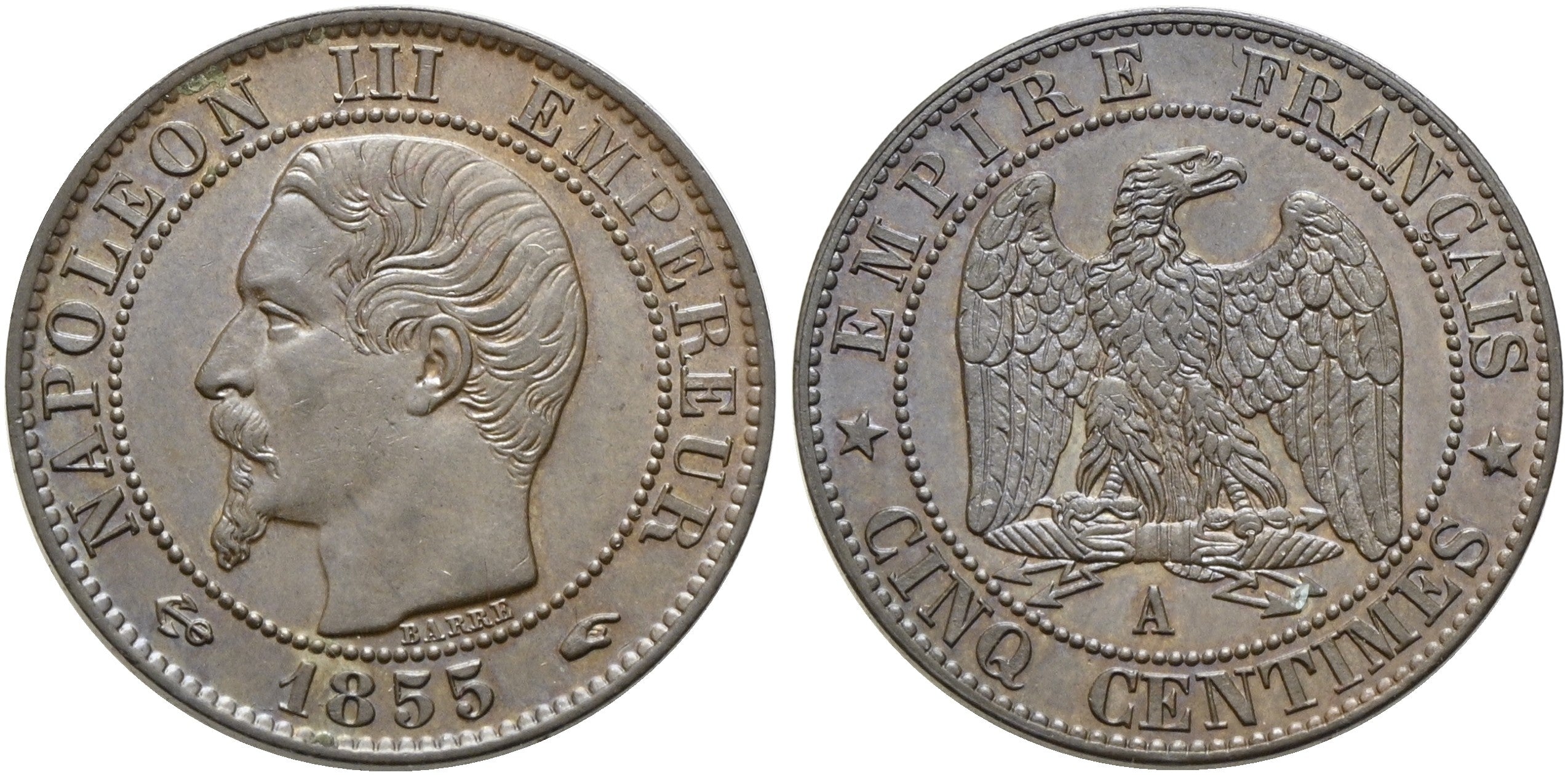 Frankreich - 5 Centimes 1855 A