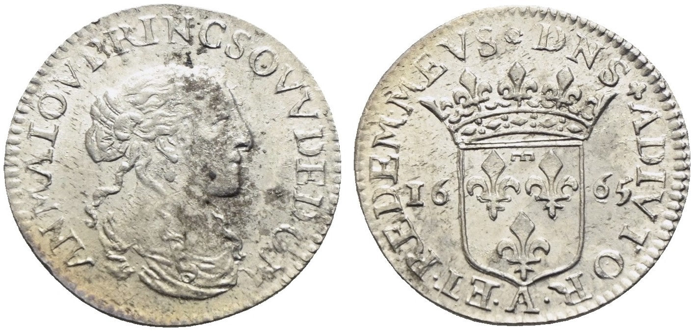 Frankreich - Luigino (1/12 Ecu) 1665