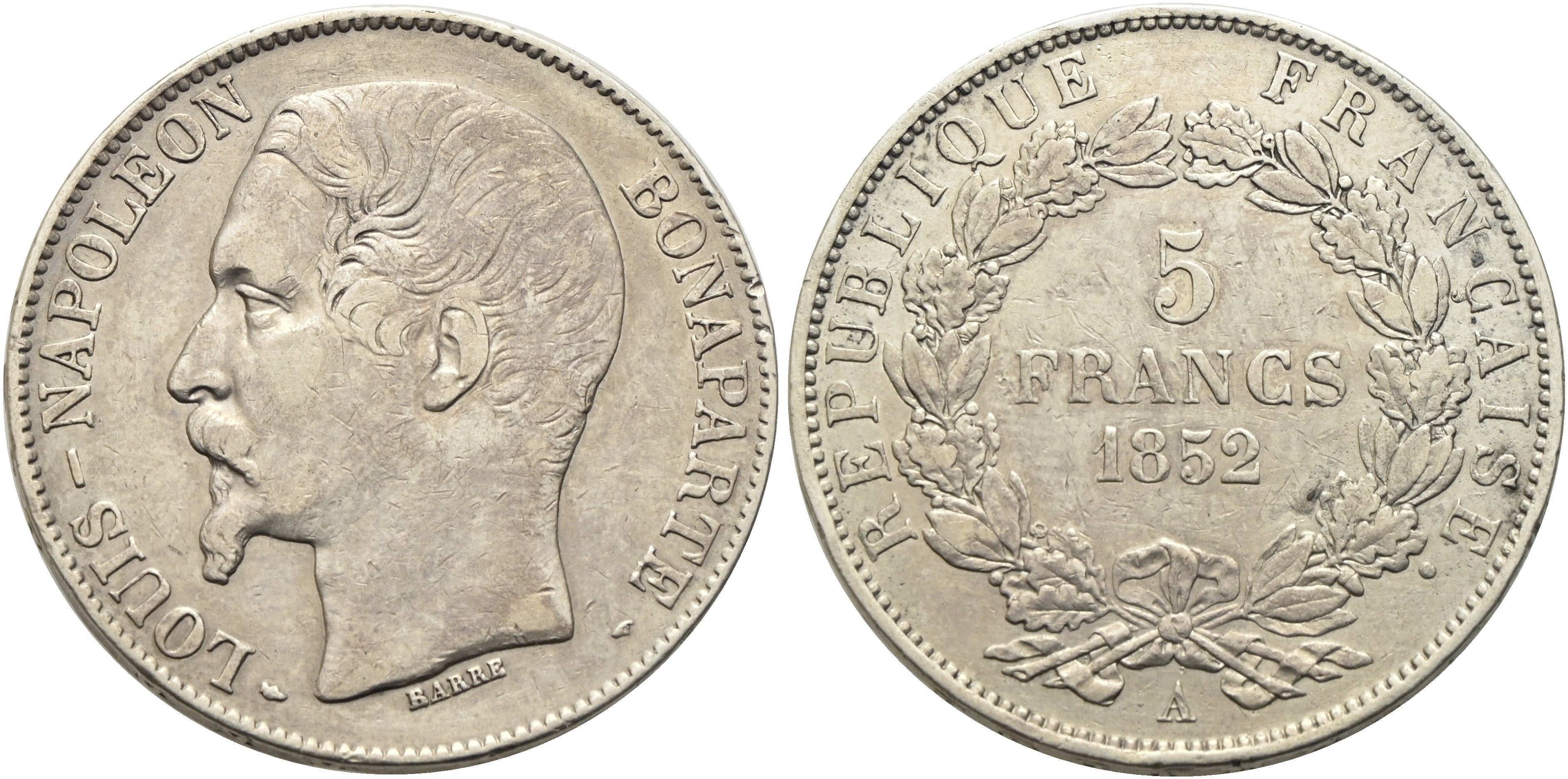 Frankreich - 5 Francs 1852 A