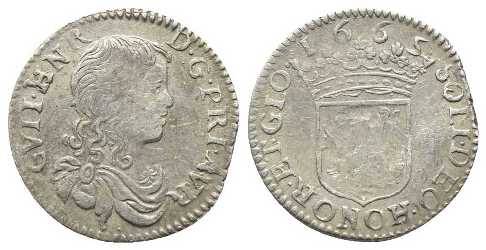 Frankreich - 5 Sols (1/12 Ecu) 1665, Orange