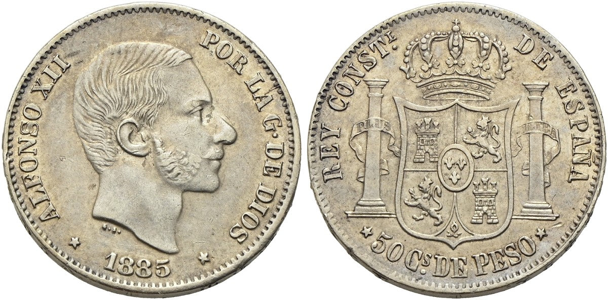 Philippinen - 50 Centavos de Peso 1885