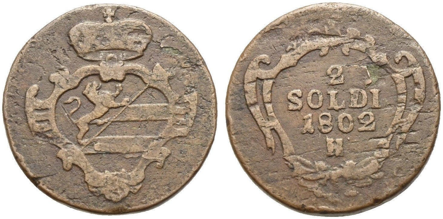 Österreich - 2 Soldi 1802 H