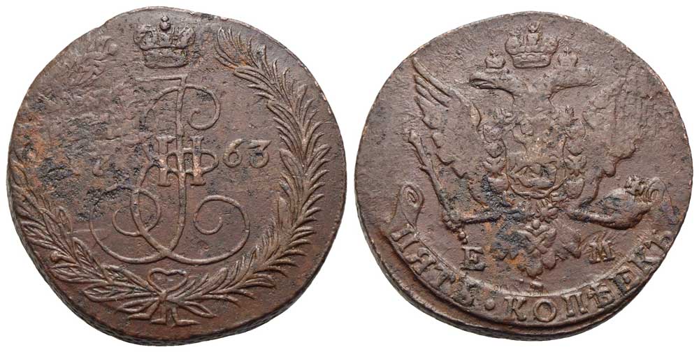 Russland - 5 Kopeken 1763 EM