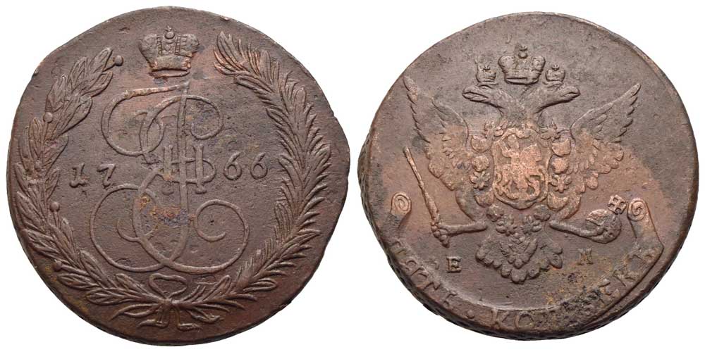 Russland - 5 Kopeken 1766 EM
