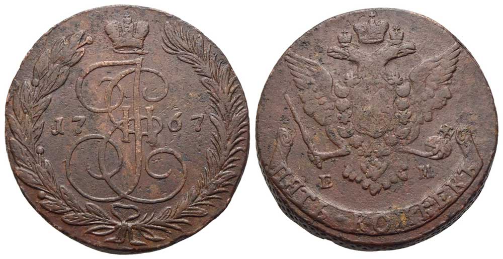 Russland - 5 Kopeken 1767 EM