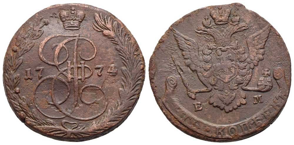 Russland - 5 Kopeken 1774 EM