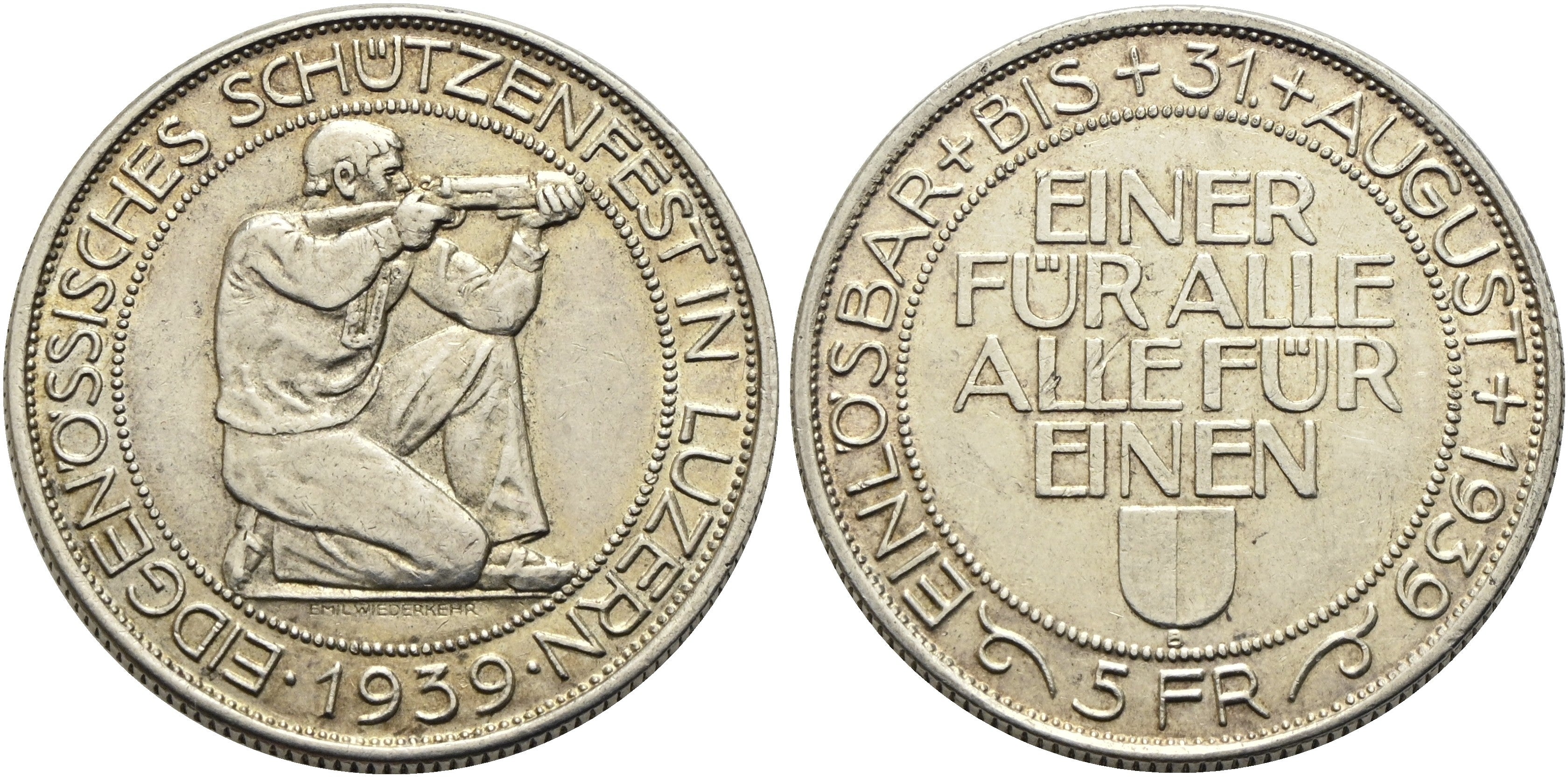 Schweiz - 5 Franken 1939