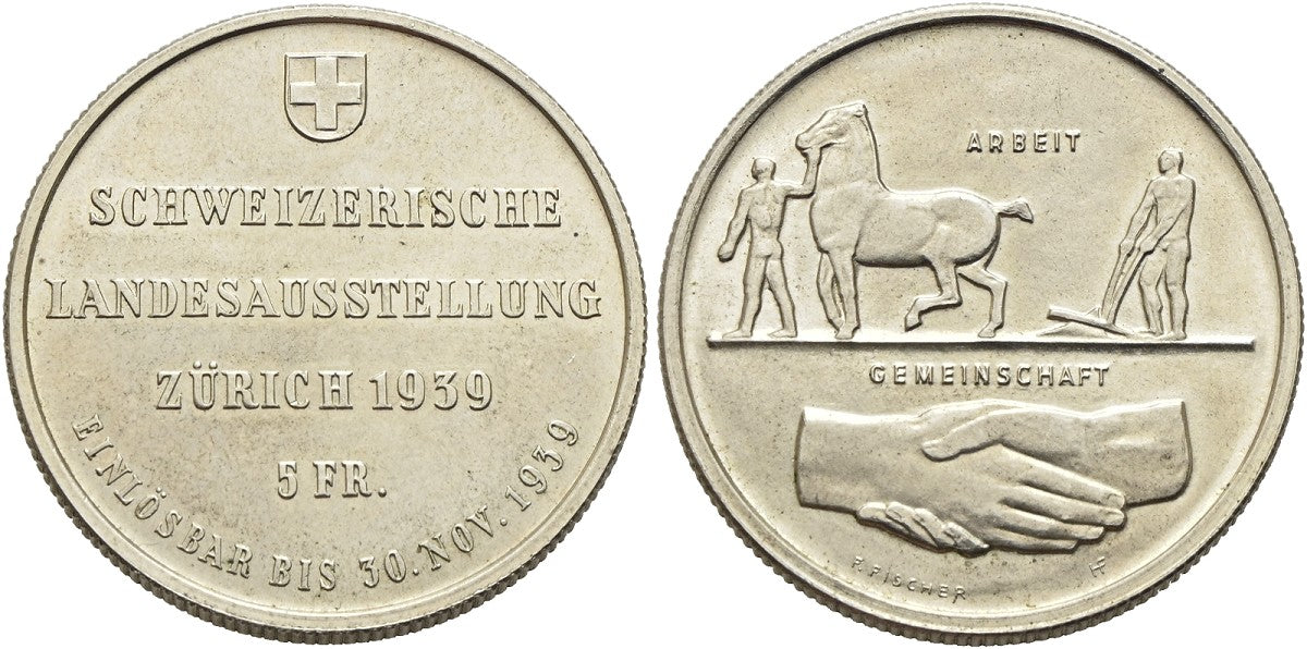 Schweiz - 5 Franken 1939