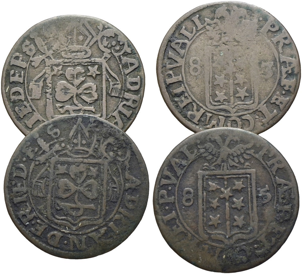 Schweiz - Halbbatzen 1683 und 1685, Sitten