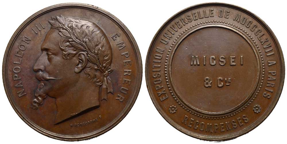 Frankreich - AE-Medaille 1867, Paris
