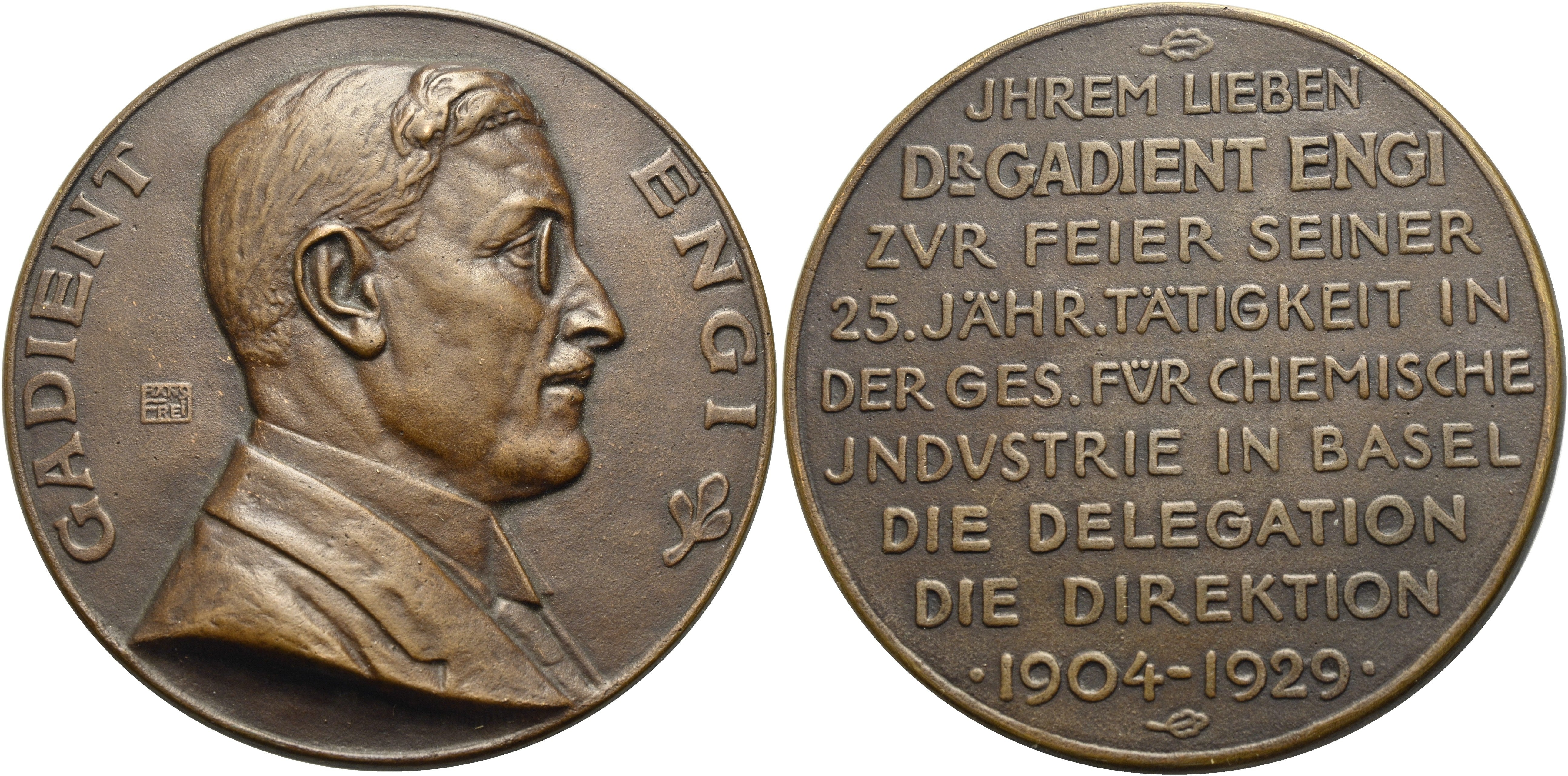 Schweiz - Bronzegussmedaille 1929