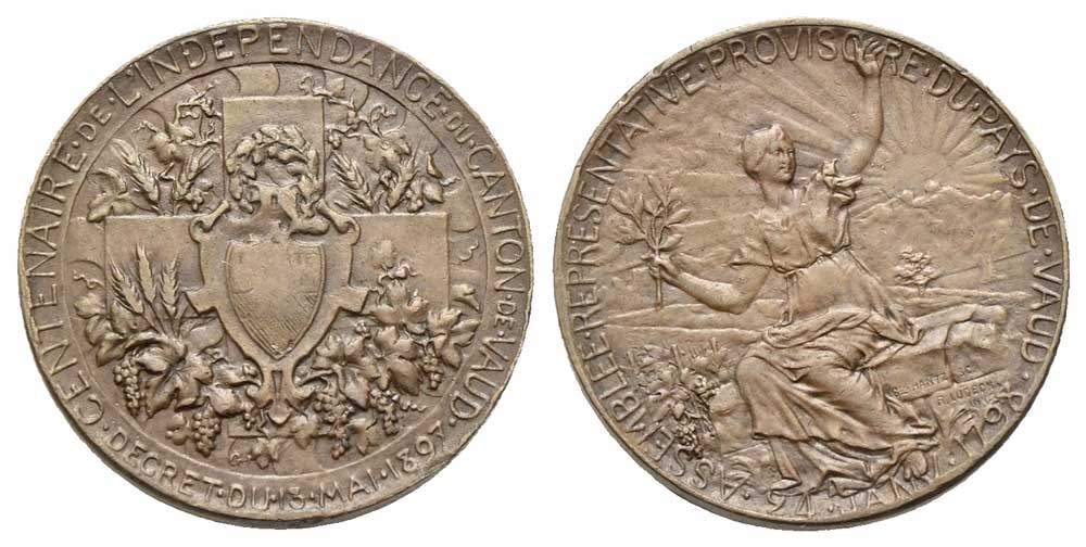 Schweiz - Cu-Medaille 1897