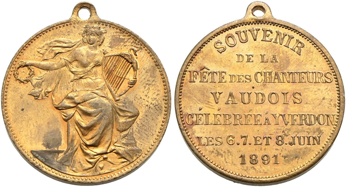 Schweiz - AE-Medaille 1892, Yverdon