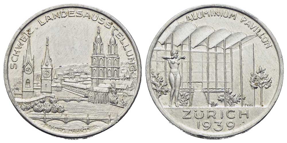 Schweiz - Alu-Medaille 1939