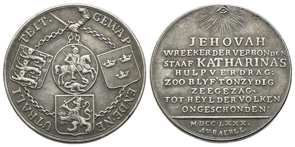 Niederlande und Russland - AR-Medaille 1780