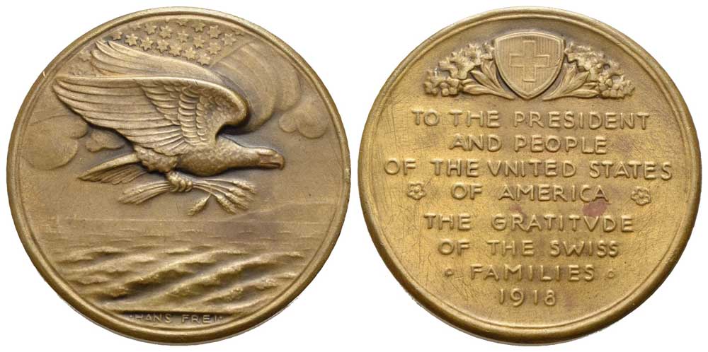 Schweiz - AE-Medaille 1918