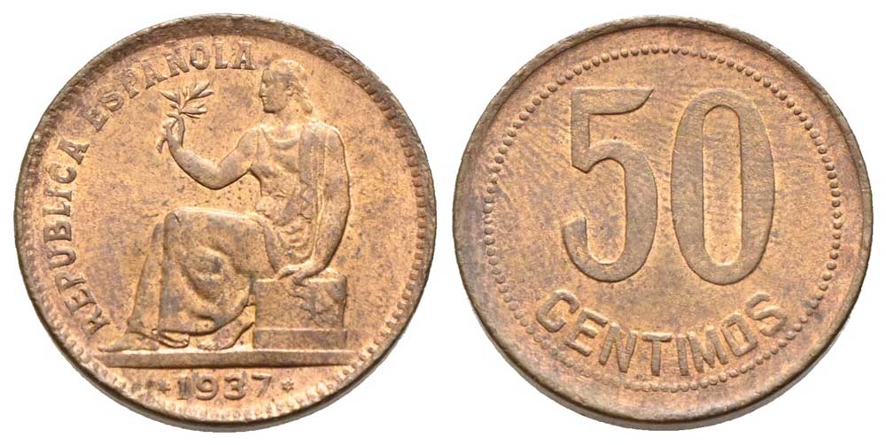 Spanien - 50 Centimos 1937