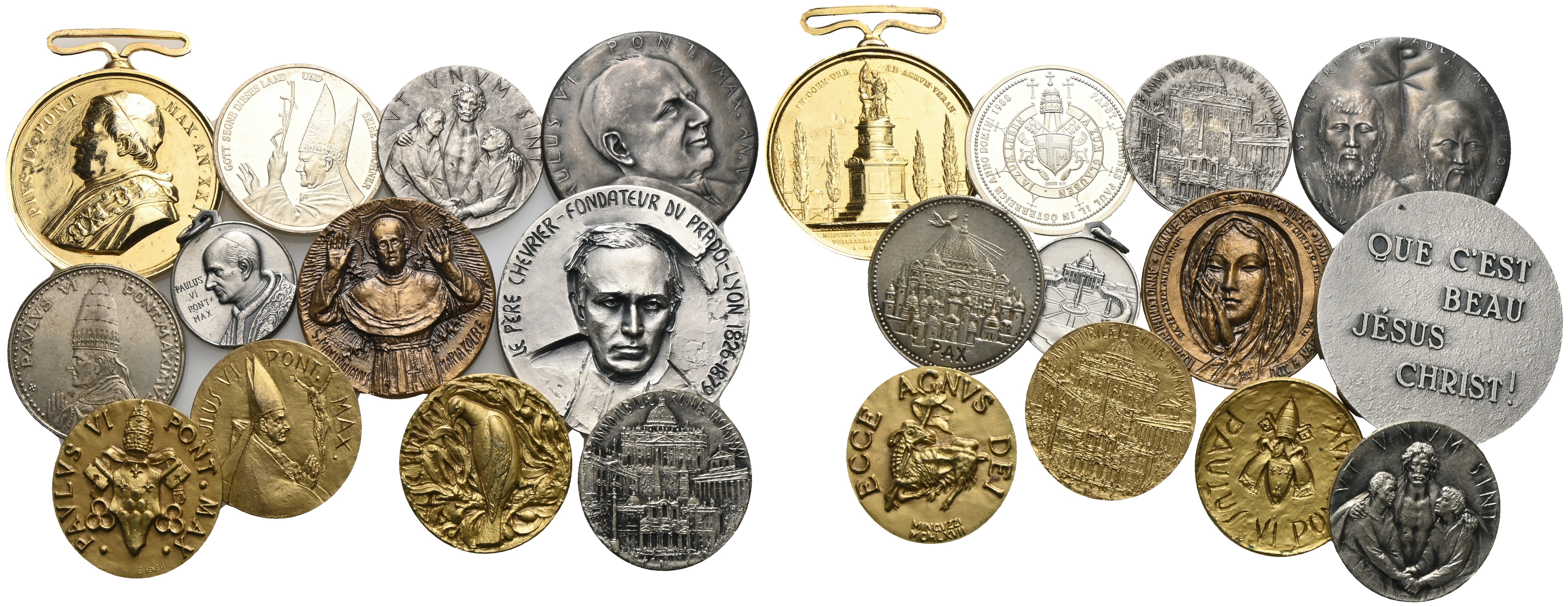 Vatikan - Lot mit Medaillen 1867-1988