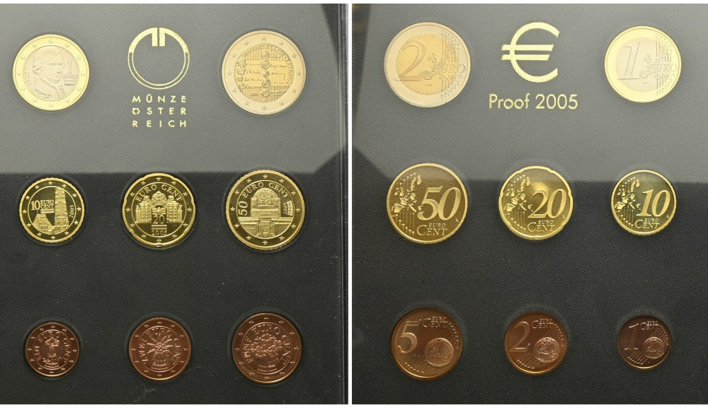 Österreich - 2. Republik - Kleinmünzensatz 2005