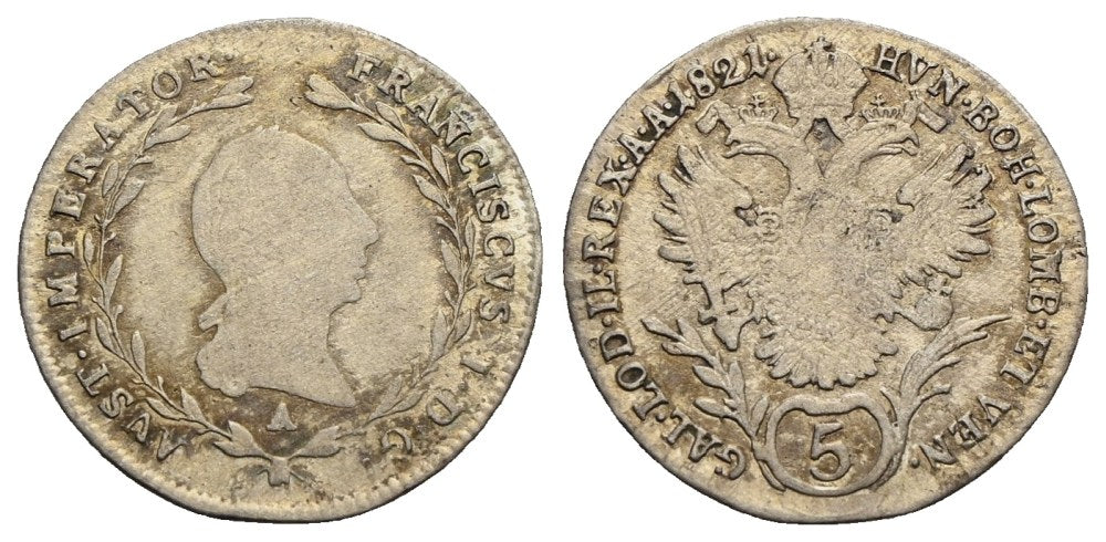 Österreich - 5 Kreuzer 1821 A