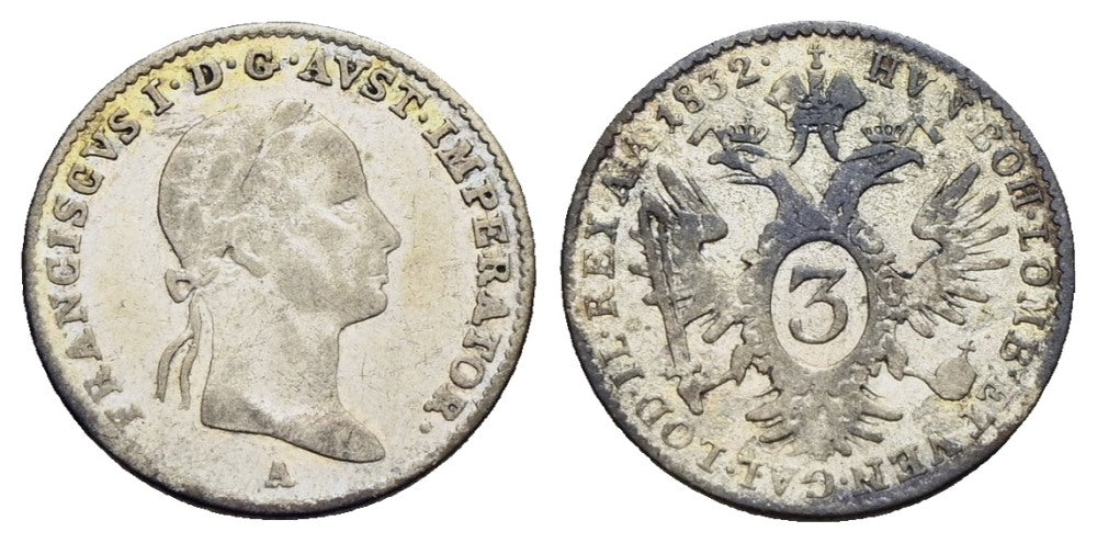 Österreich - 3 Kreuzer 1832 A