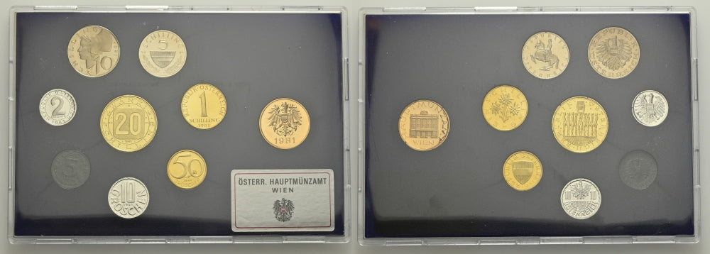 Österreich - 2. Republik - Kleinmünzensatz 1981