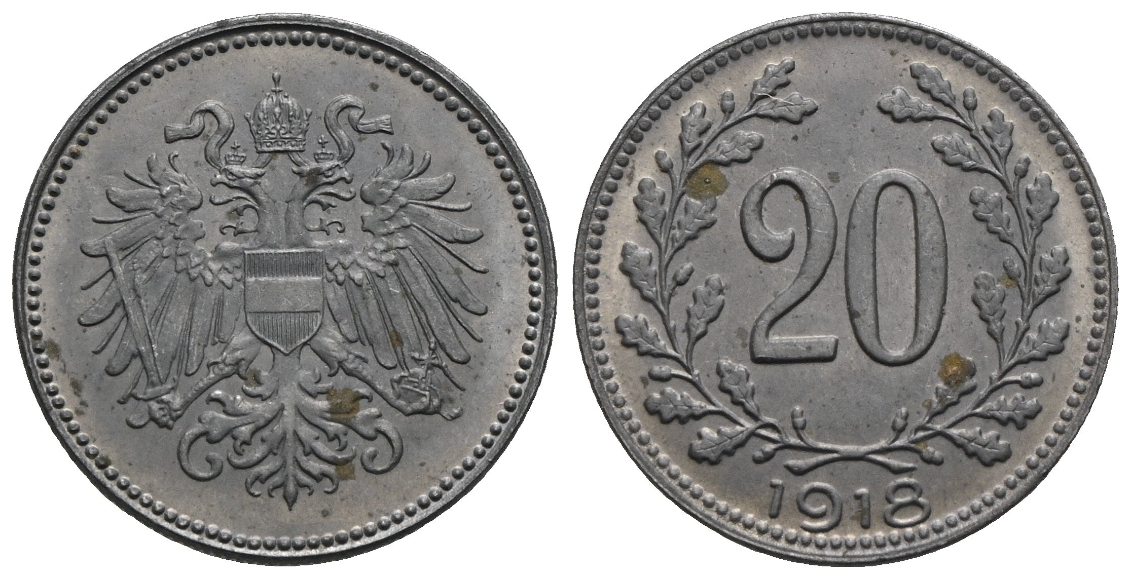 Kaiserreich Österreich - Karl I. 1916-1918 - 20 Heller 1918