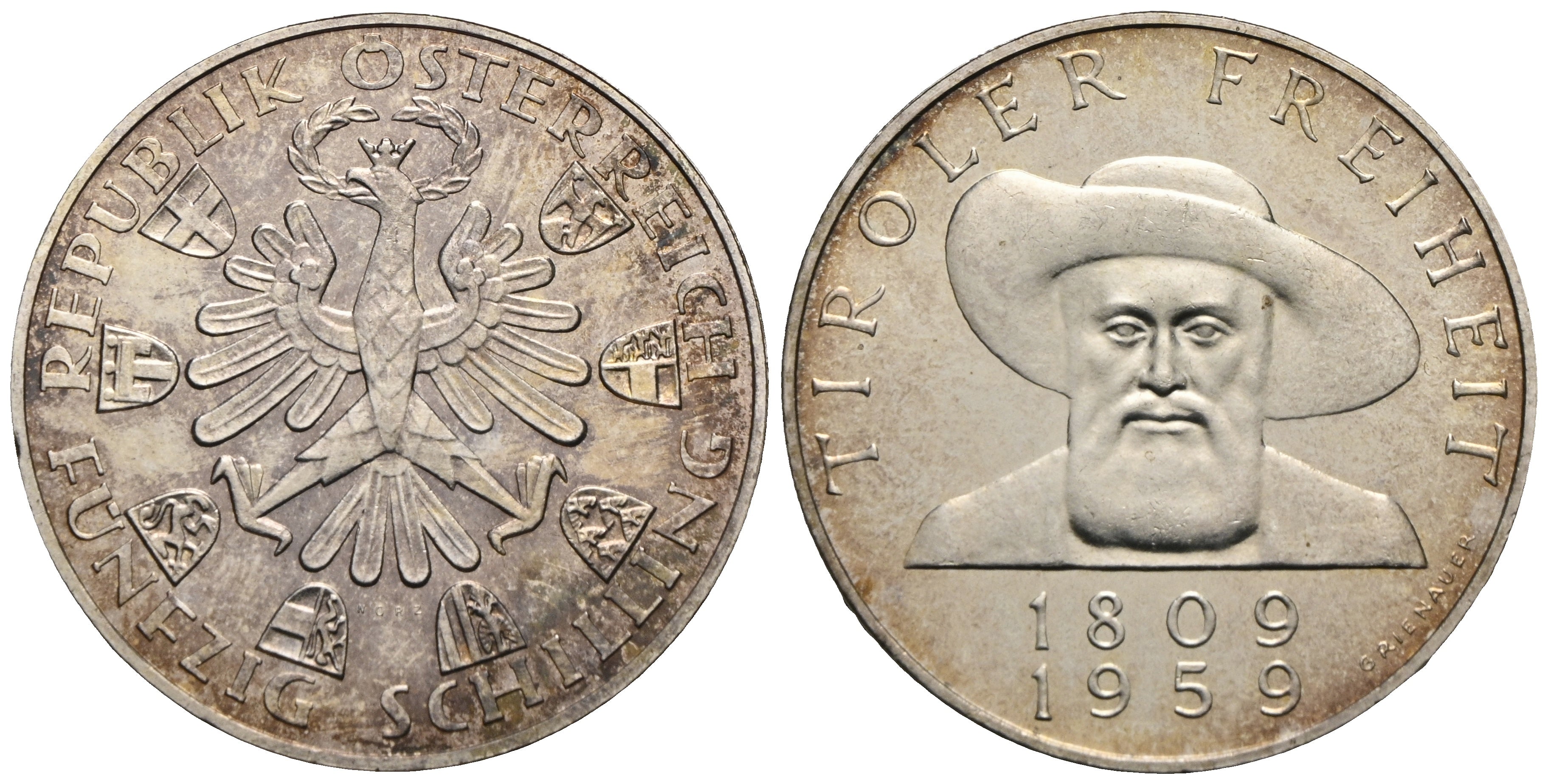 Österreich - 2. Republik seit 1945 - 50 Schilling 1959